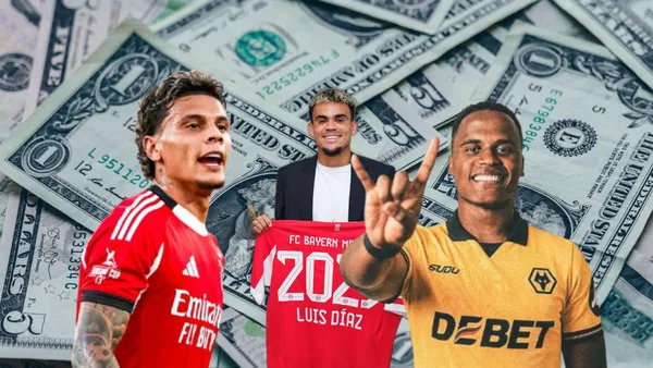 Mira la fortuna que han hecho ganar los colombiajos en este mercado de pases Foto: Wolves, Benfica, Bayern y Pexels