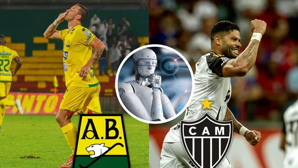 Mira la predicción que hace la Inteligencia Artificial sobre el duelo en Sudamericana Foto: Escudoteca, SCI Web, Galo y Atlético Bucaramanaga