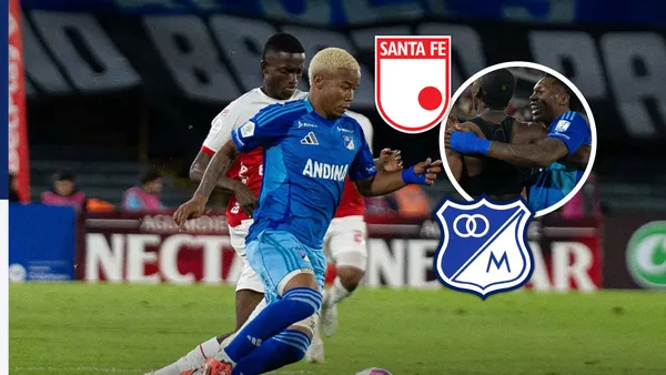 Mira la reacción de los hinchas de Millonarios tras el 1 a 0 vs. Santa Fe Foto: MFC, Escudoteca