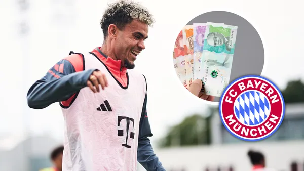 Mira la tremenda ganancia semanal que tendrá Luis Díaz en su nuevo club Foto: FC Bayern, Escudoteca y Bloomberg