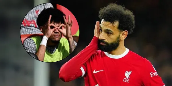 Mohamed Salah jugando con el Liverpool