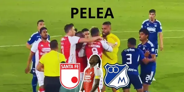 Montero tuvo un encontronazo con Moreno de Santa Fe, Rodallega intervino con una peculiar acción.