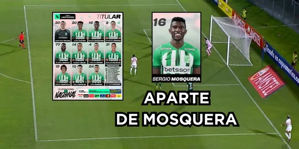 Mosquera y otro jugador no están dando la talla. Foto captura de pantalla de ESPN, Nacional de Twitter @nacionaloficial.