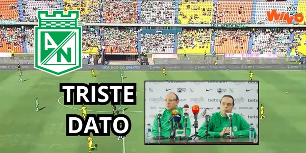 Nacional con un triste dato en su historia. Foto tomada de captura de pantalla Win Sports y rueda de prensa Nacional en YouTube.