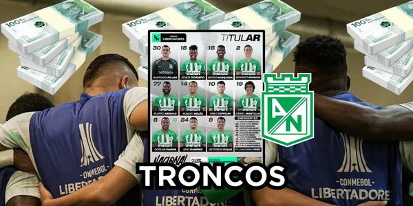 Nacional dejó ir una millonada en la Copa Libertadores. Fotos tomadas de Twitter @nacionaloficial.