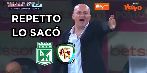 Nacional jugó contra Jaguares. Foto tomada de captura de pantalla de Win Sports y Twitter Atletico Nacional.