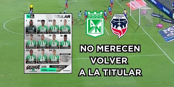 Nacional perdió contra Fortaleza. Foto tomada de una captura de pantalla de Win Sports.