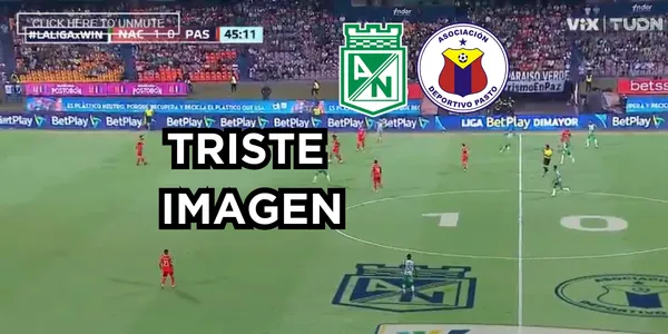 Nacional tuvo una triste imagen en el Atanasio. Foto tomada de captura de pantalla de Win Sports.