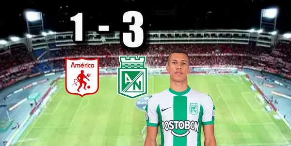 Nelson Deossa con Atlético Nacional se bailó al América de Cali.