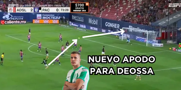 Nelson Deossa brilla en México. Foto tomada de una captura de pantalla de la Liga BBVA MX en Twitter y Nacional en Twitter.