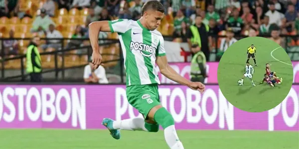 Nelson Deossa creó una de las mejores jugadas en ataque de Atlético Nacional en el clásico paisa.