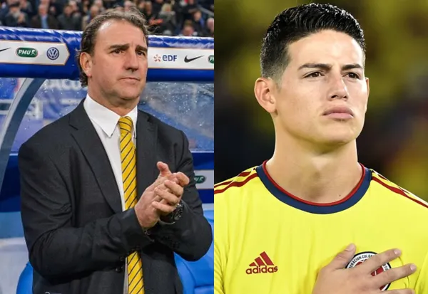Néstor Lorenzo es el nuevo entrenador de la Selección Colombia y desde la distancia James Rodríguez demostró su agenda.