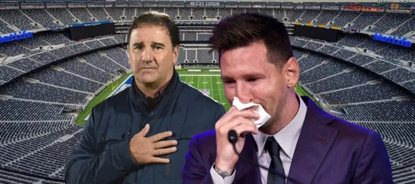 Néstor Lorenzo y Lionel Messi.