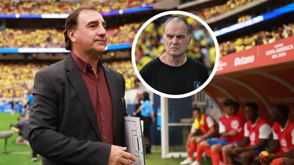Néstor Lorenzo y Marcelo Bielsa Foto: AFP y AUF