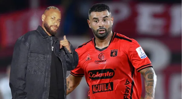 Neymar, al lado Edwin Cardona.