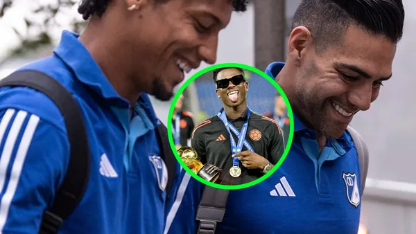 Neyser Villarreal, Radamel Falcao García y Juan Carlos Pereira Foto: Millonarios FC y FCF Selección Colombia