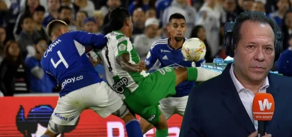 Ni en pintura al cantante del gol, el insólito error en Nacional vs Millonarios (Fotos tomadas de Win Sports)