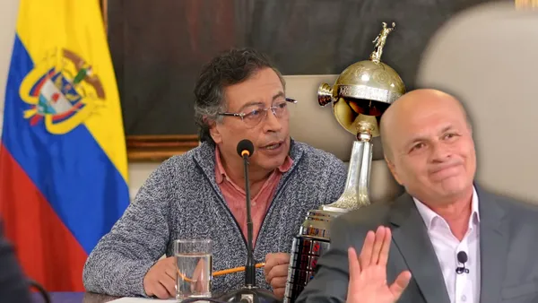No se guardó nada, la pulla de Vélez a Petro por sus declaraciones tras la final de la Copa Libertadores. Foto: Gustavo Petro, Conmebol y Captura de Win