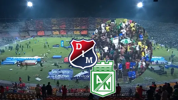 Noticia en desarollo: Los serios incidentes en el Atanasio Girardot a esta hora Foto: Captura de Win Sports, Escudoteca