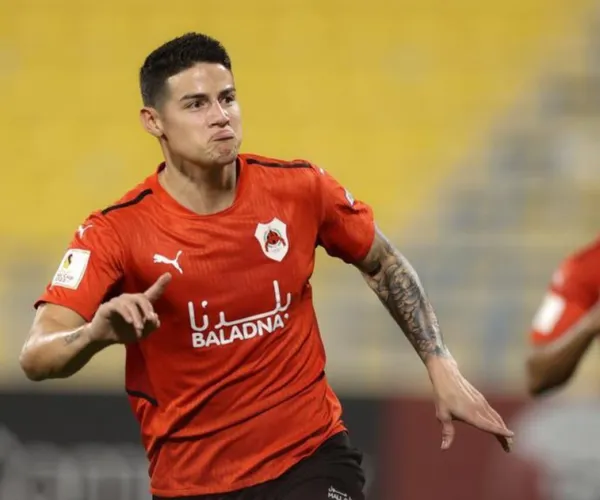 Nuevamente el colombiano fue protagonista en la victoria de su equipo el Al-Rayyan.