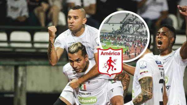 Once Caldas vs América de Cali Foto: Win Sports y Captura de X