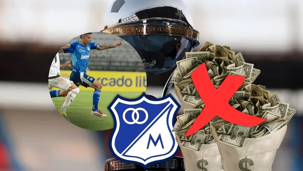 Once Caldas vs Millonarios Foto: Conmebol, MFC, Escudoteca y Pexels