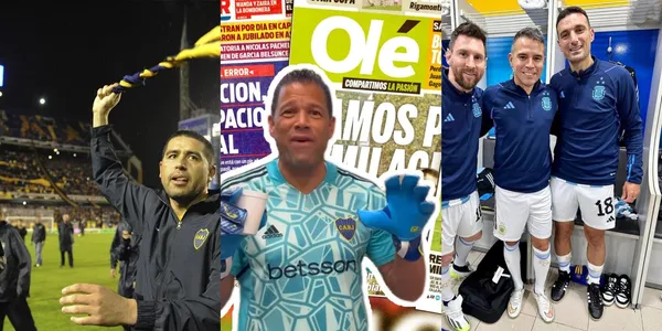 Óscar Córdoba salió figura en la despedida de Juan Román Riquelme tras taparle goles cantados a Lionel Messi y Javier Saviola.