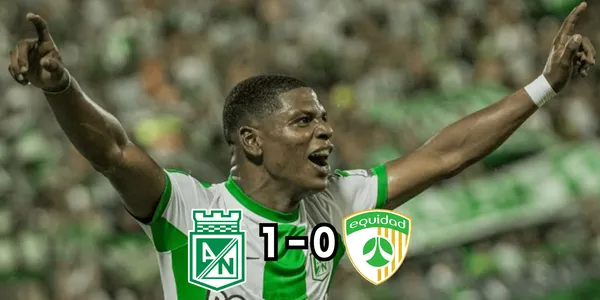 Oscar Perea fue el encargado de anotar el primer tanto para Atlético Nacional en su partido contra Equidad.