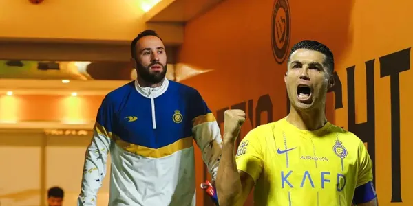 Ospina activo en el Al Nassr junto a Cristiano. Foto de Ospina tomada de Antena 2 y Ronaldo de RP.