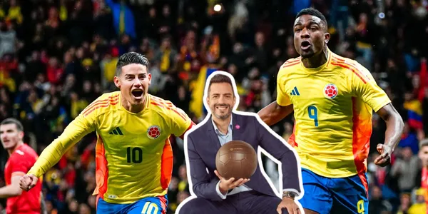 Pablo Giralt y la Selección Colombia. Foto tomada de CNN en Español y James en Twitter.