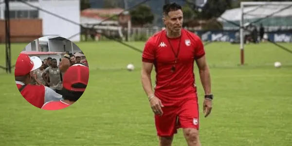 Pablo Pereirano, nuevo entrenador de Santa Fe, reveló lo que habló con el grupo de hinchas en la sede deportiva.