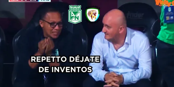 Pablo Repetto dirigiendo en Atlético Nacional. Foto tomada de captura de pantalla de Win Sports.