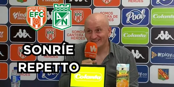 Pablo Repetto en la rueda de prensa de Atlético Nacional. Foto tomada de rueda de prensa DIMAYOR.