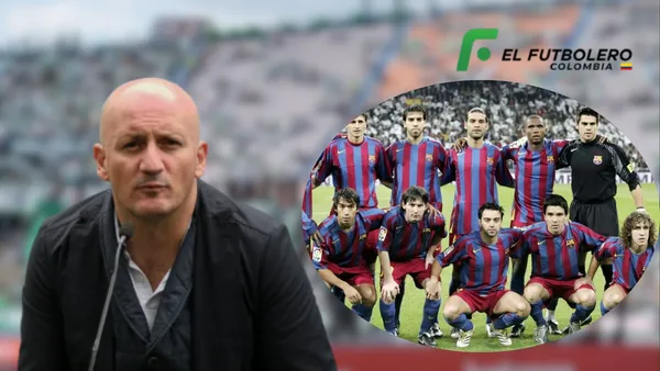 Pablo Repetto y jugadores de Barcelona. Foto: redes de Pablo Repetto y web del Barcelona FC.