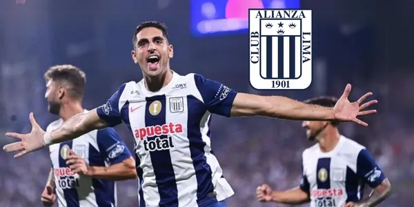 Pablo Sabbag celebrando un gol con Alianza Lima