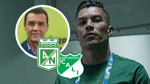 Pacho Vélez y su picante aviso a Atlético Nacional tras la derrota ante el Deportivo Cali Foto: ESPN, Escudoteca y Nacionaloficial