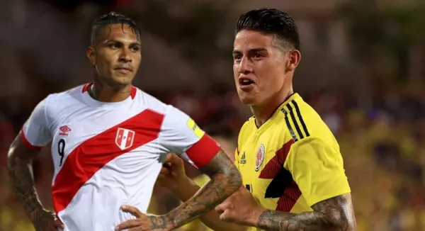Paolo Guerrero, al lado James Rodríguez. FOTO: Pulzo