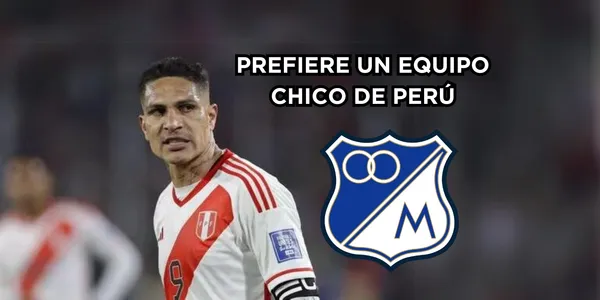 Paolo Guerrero descartó jugar con Millonarios FC y alista maletas con destino a un equipo chico de Perú.