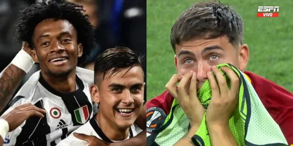 Paulo Dybala le da una triste nota a su amigo Juan Guillermo Cuadrado.