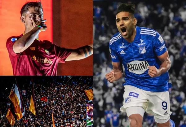 Paulo Dybala sorprendió por la forma en como fue presentado como nuevo jugador de la AS Roma y Radamel Falcao es pedido a gritos por los hinchas de Millonarios FC.