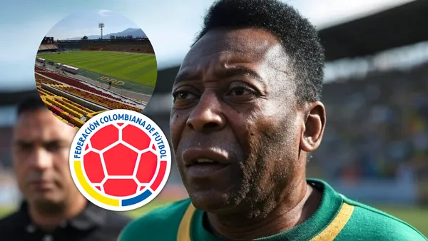Pelé, leyenda del fútbol mundial y el día que fue expulsado en El Campín Foto: Grox, Escudoteca, IDRD
