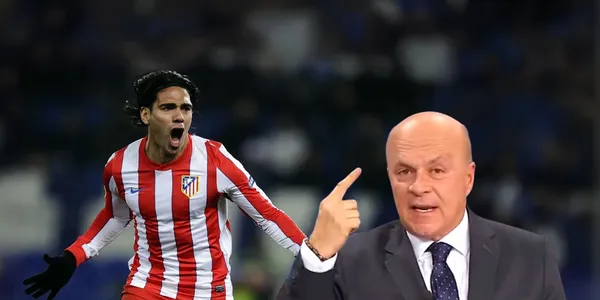 Radamel Falcao celebrando un gol con el Atlético de Madrid