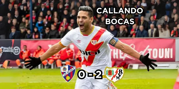 Radamel Falcao con destacada actuación en el Rayo Vallecano.