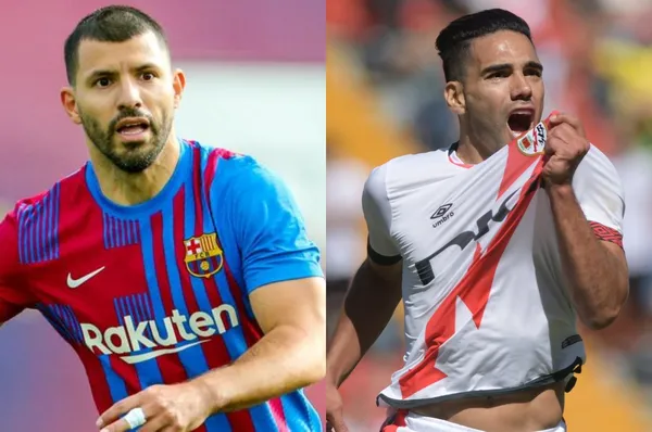 Radamel Falcao fue el verdugo del FC Barcelona y también le dio una lección particular al delantero argentino Sergio Agüero.