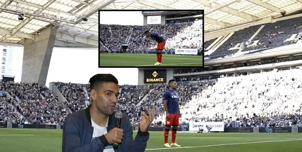 Radamel Falcao fue homenajeado por más de 50 mil hinchas del FC Porto.