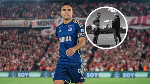 Radamel Falcao García y Alberto Gamero Foto: Millonarios FC y Captura de Instagram Falcao