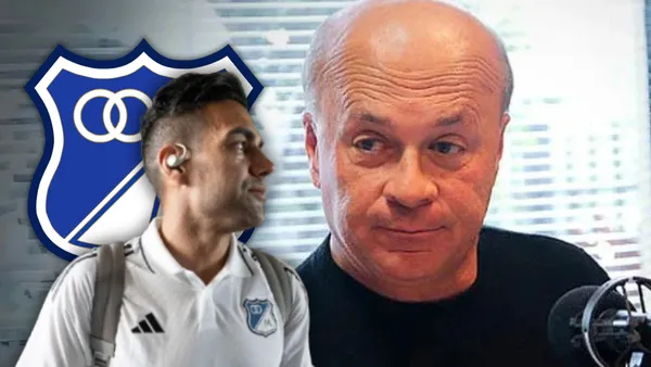 Radamel Falcao García y Carlos Antonio Vélez Foto: MFC, Escudoteca y RCN Radio
