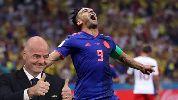 Radamel Falcao García y Gianni Infantino Foto: FIFA