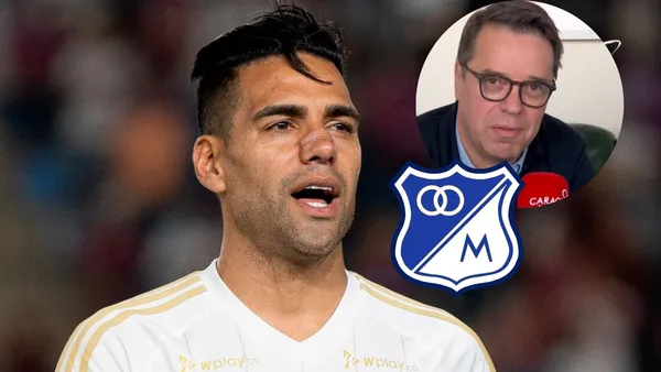 Radamel Falcao García y Gustavo Serpa Fotos: Captura de Caracol Radio y Millonarios FC