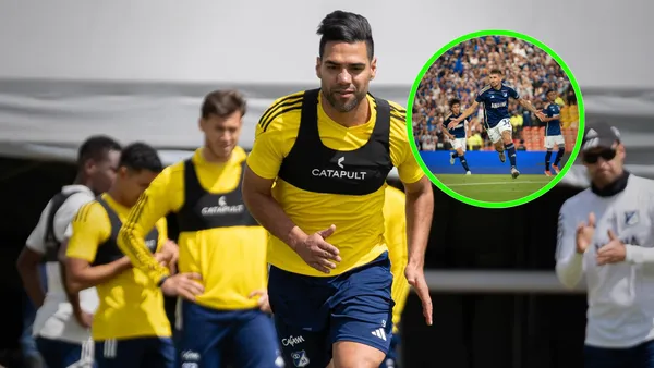 Radamel Falcao García y Santiago Giordana Foto: Millonarios FC